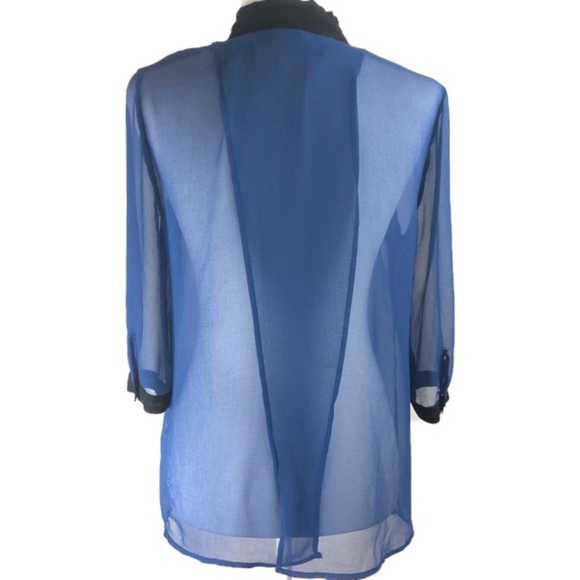 Simply Vera Vera Wang Blue Blouse - Picture 5 of 6